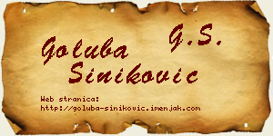 Goluba Šiniković vizit kartica